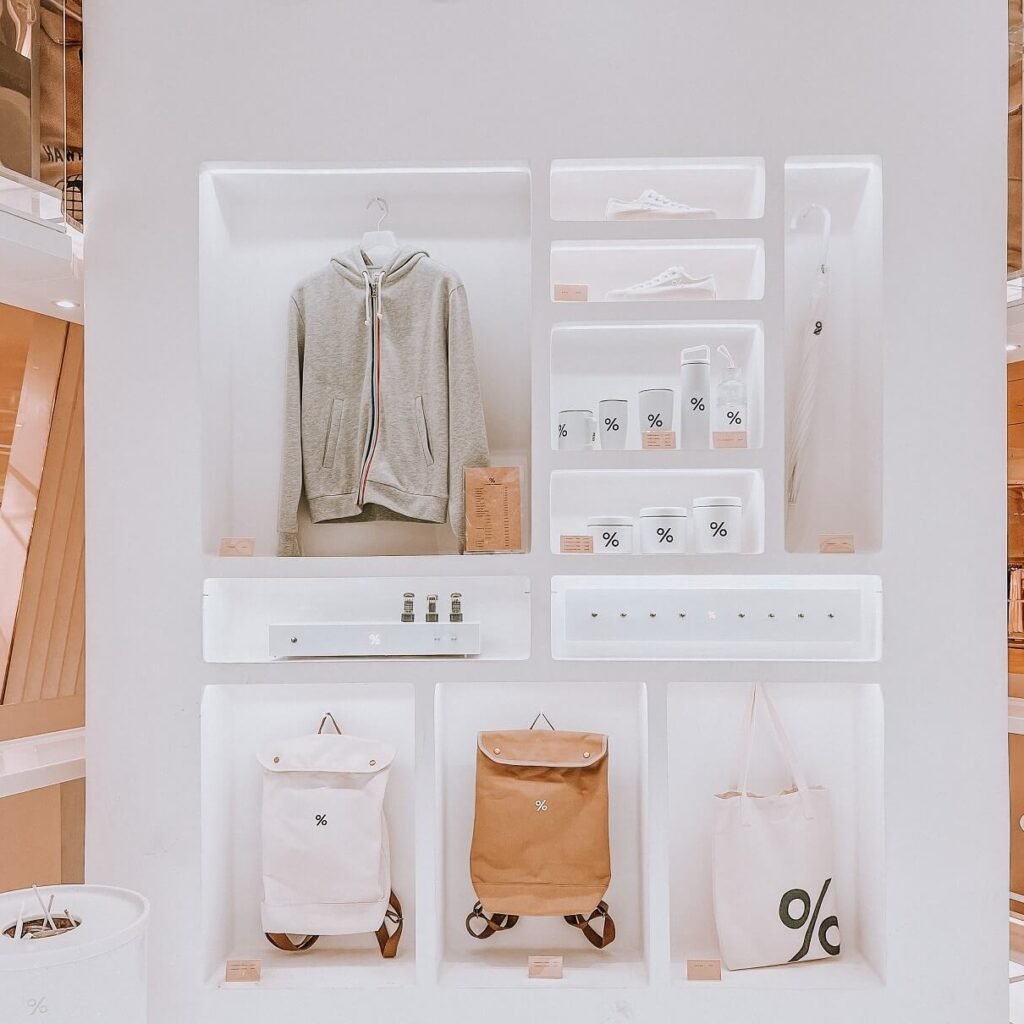 Merchandise In Modern Minimal Futuristic Cafe 8JNZZEN 1024x1024